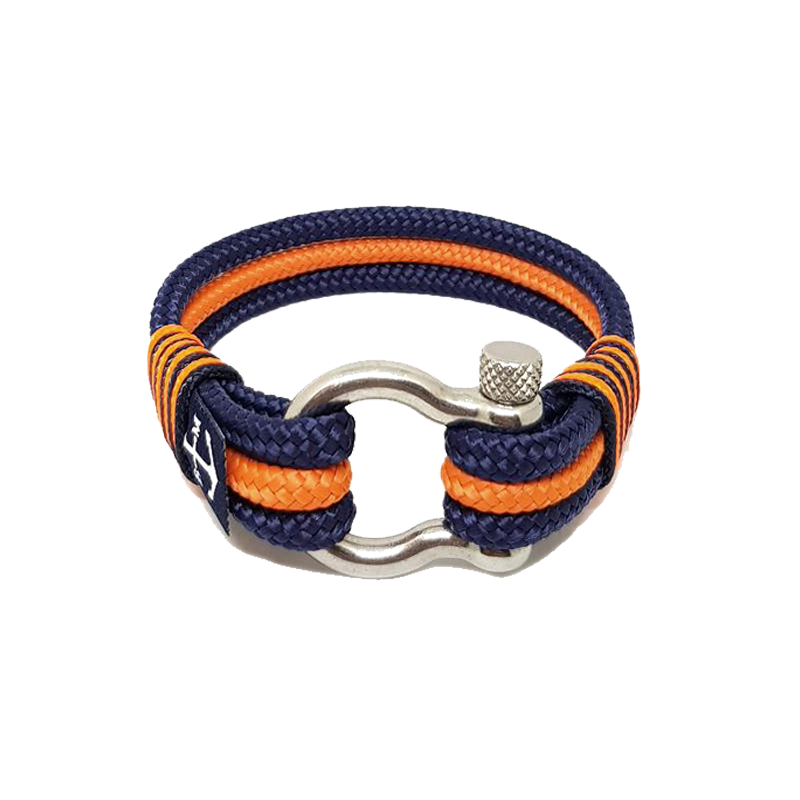 Bran Marion Dark Blue and Orange Nautical Anklet