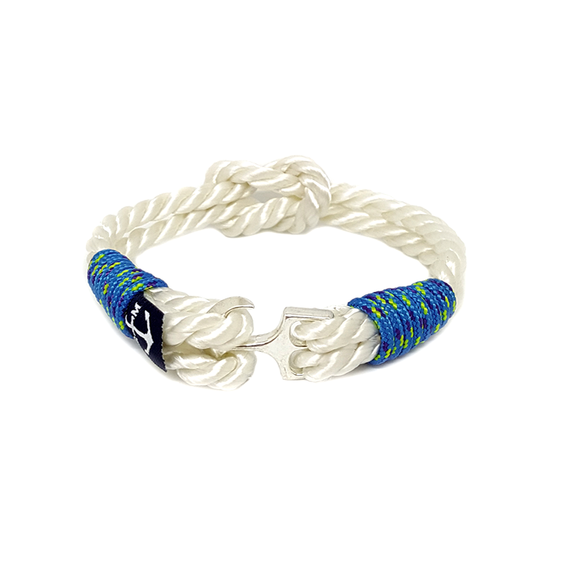 Blue & White Anchor Nautical Bracelet